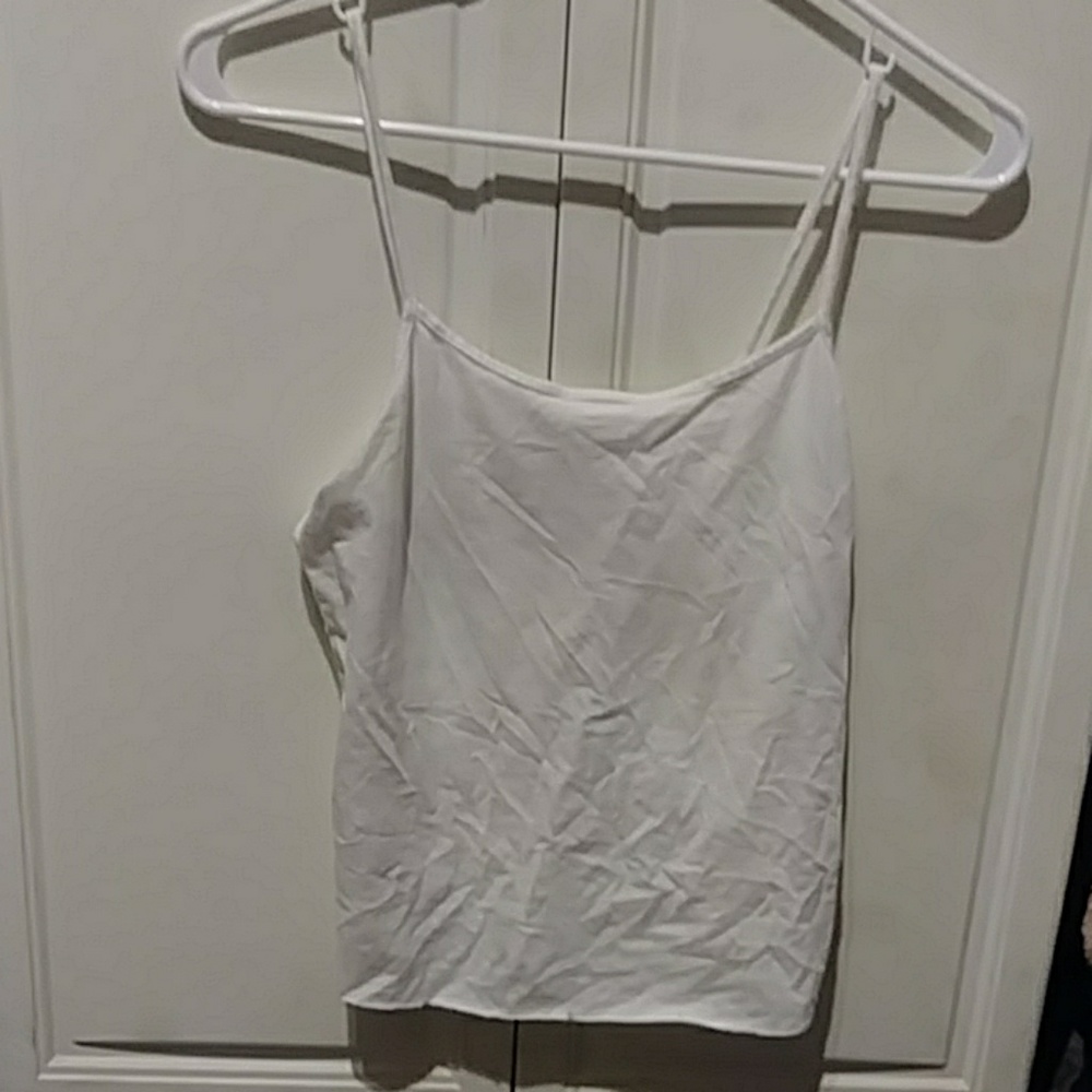 cropped white tank top